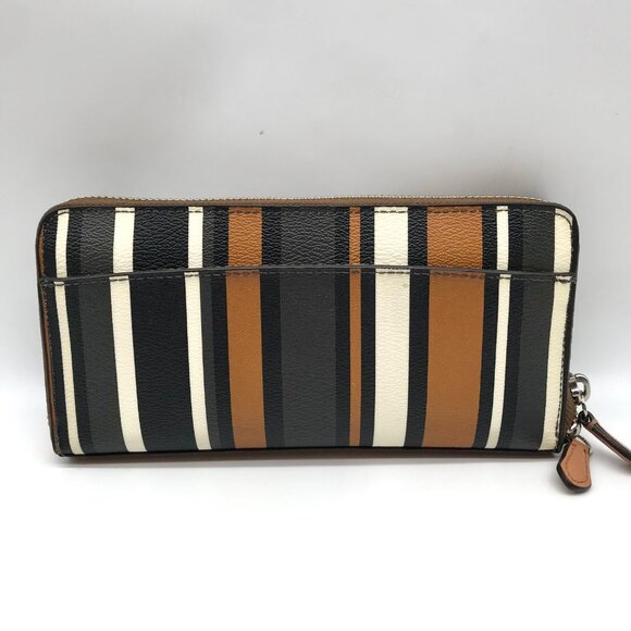 Coach Brown Leather Peyton Accordion Zip Wallet - Picture 2 of 10